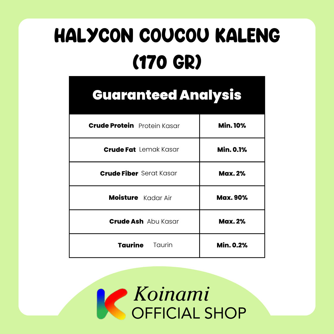 Halcyon CouCou Kaleng 170gr - Makanan Kucing Premium - Cat Food - Makanan Kaleng Kucing