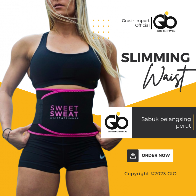 sHopYi- Korset Perut Olahraga Volly Gym Fitness Pelangsing Pengecil Perut Buncit Pria Wanita Sweat