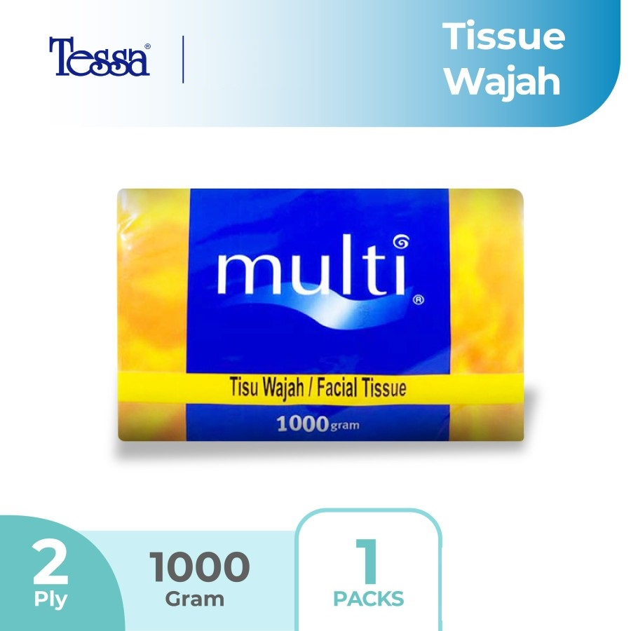 Tisu Tessa Multi 1000 gr 2 Ply MP08 sheet / Tissue Facial 1 kg / Tisu wajah 1000 gram 2ply lembut nyaman di kulit