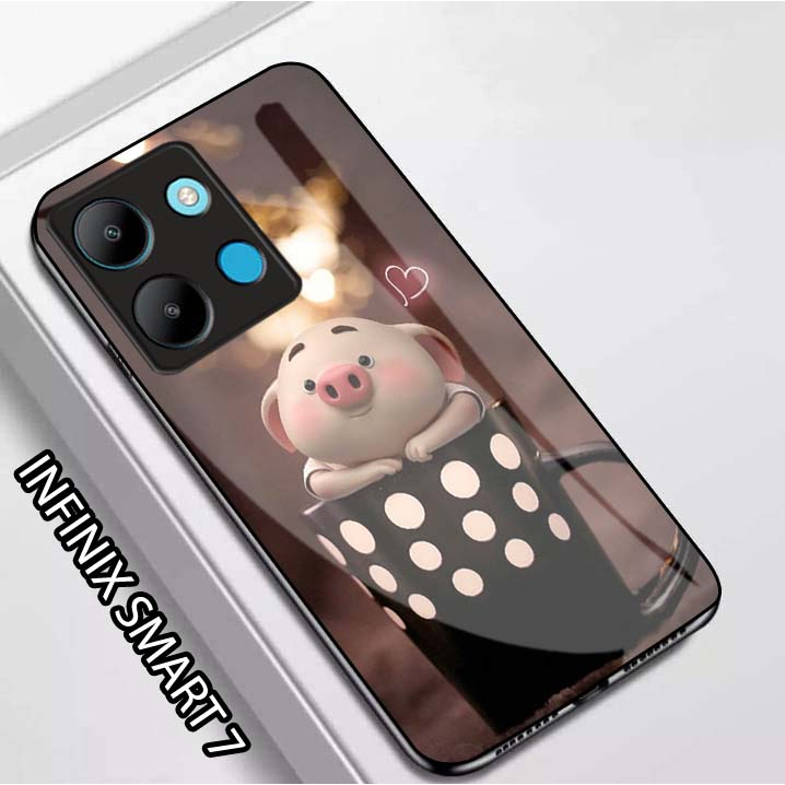 Softcase Glass Kaca Infinix Smart 7 [ K06 ] Case Hp Infinix Smart 7 - Casing HP Infinix Smart 7 - Ca