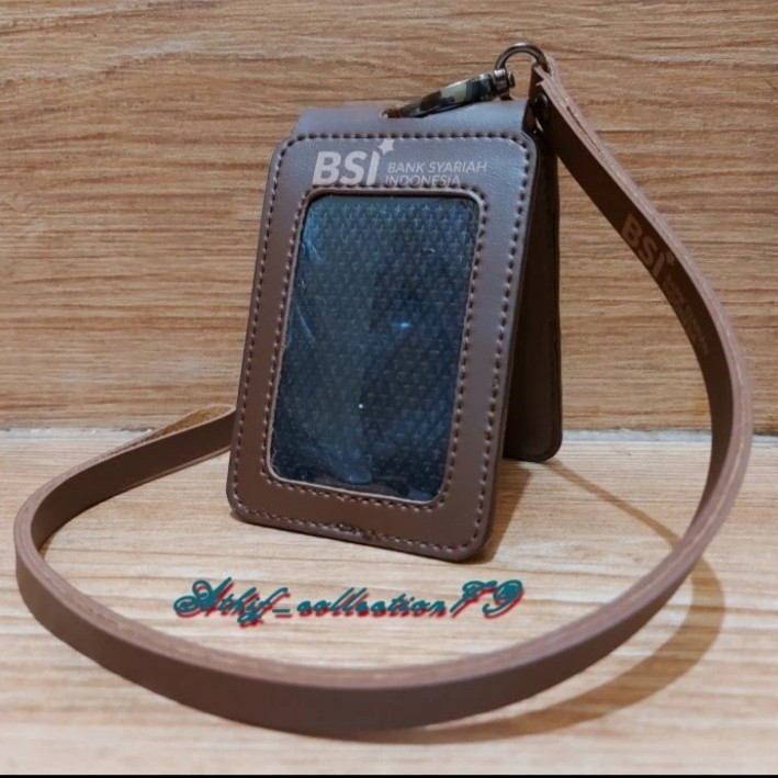 

Holder Id Card Bank BSI / Kalung Id Card Bank BSI Model Lipat Cokelat