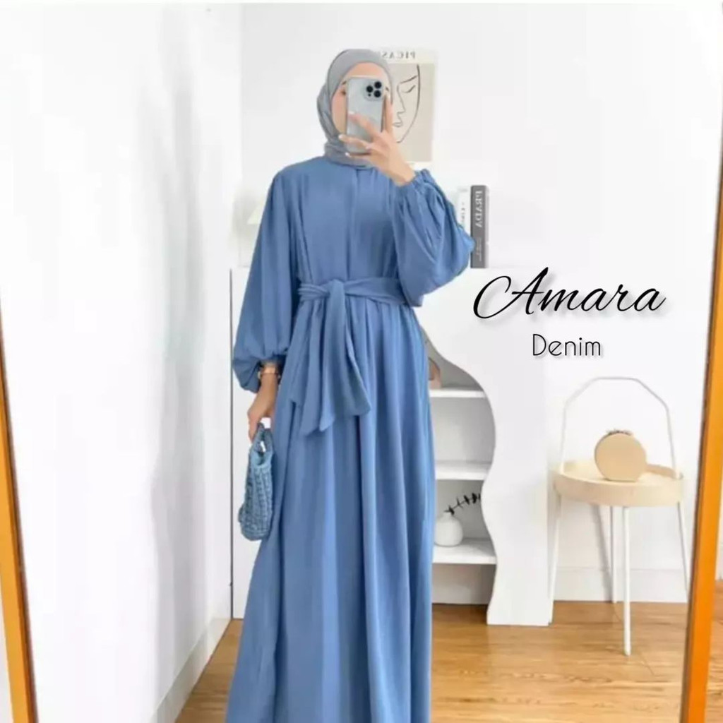 AMARA DRESS GAMIS CRINKLE DRESS WANITA TERBARU 2023 GAMIS WANITA BAHAN CRINGKLE APLIKASI BORDIR MEWAH