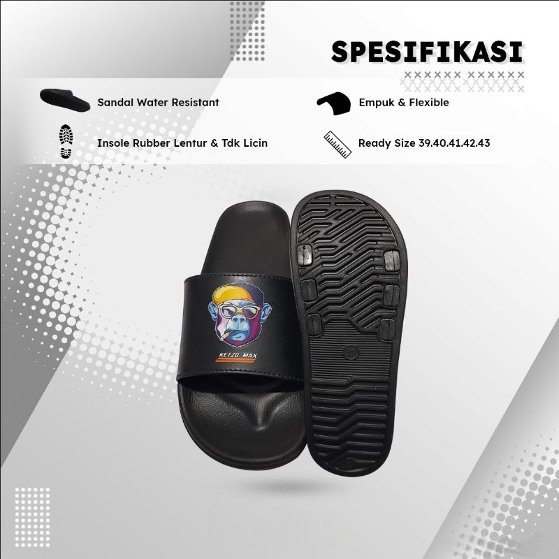 Sandal Pria Dan Wanita Premium Sandal Karet Sandal Selop Free Handbag