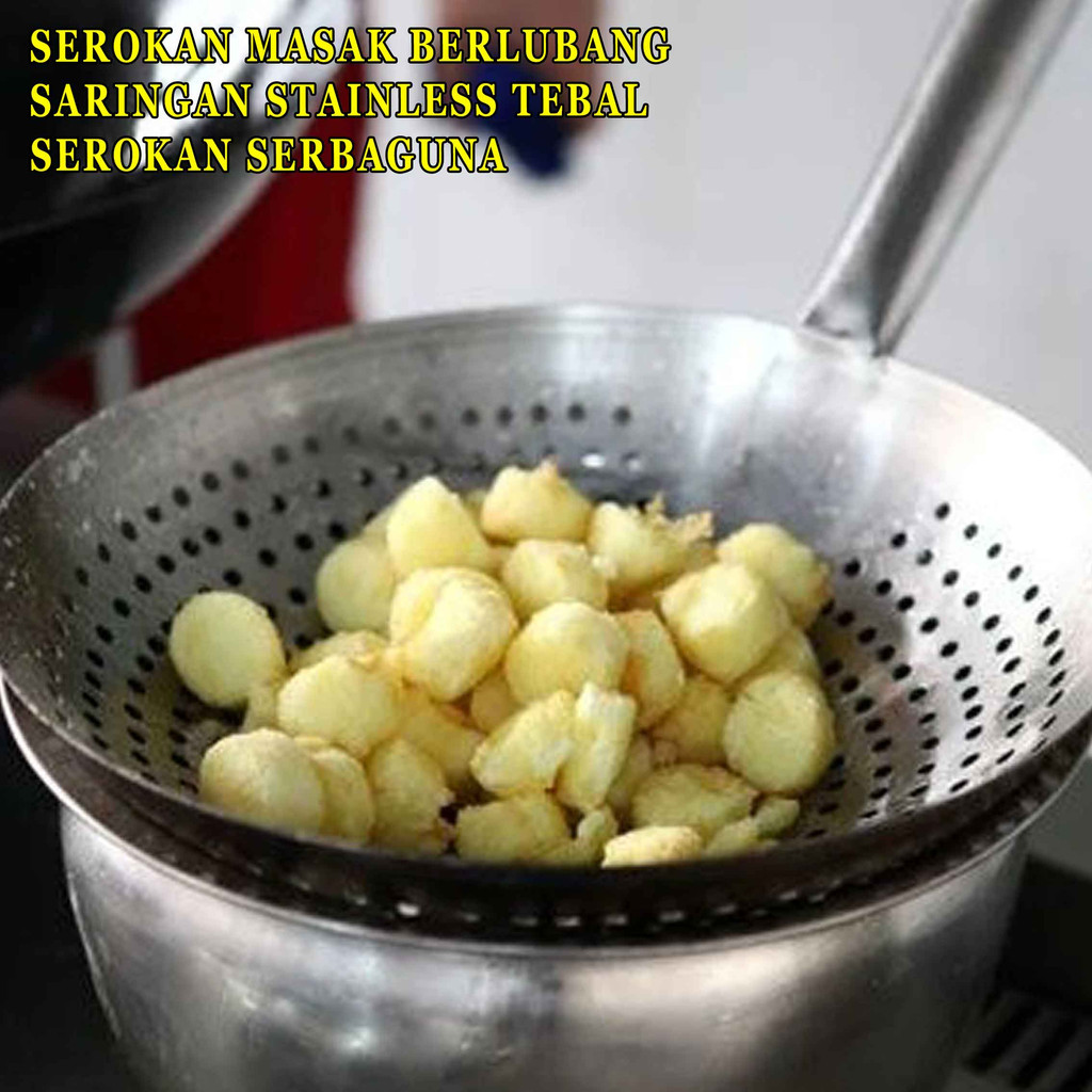 Saringan Masakan* Serokan Lubang* Saringan Stainless* Saringan 28cm