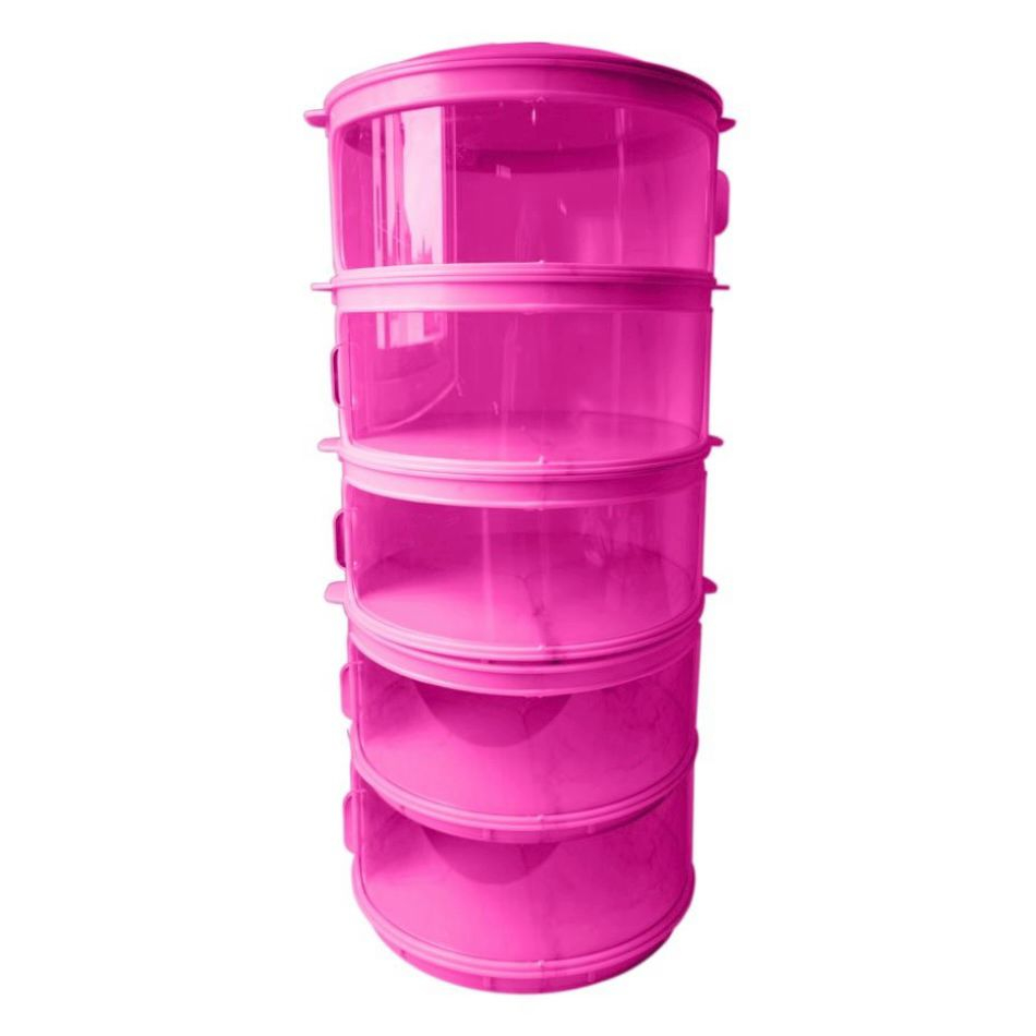 Technoplast Tudung Saji Tower Tingkat 5 Susun Food Storage Dish Keeper Tempat Penyimpanan Makanan