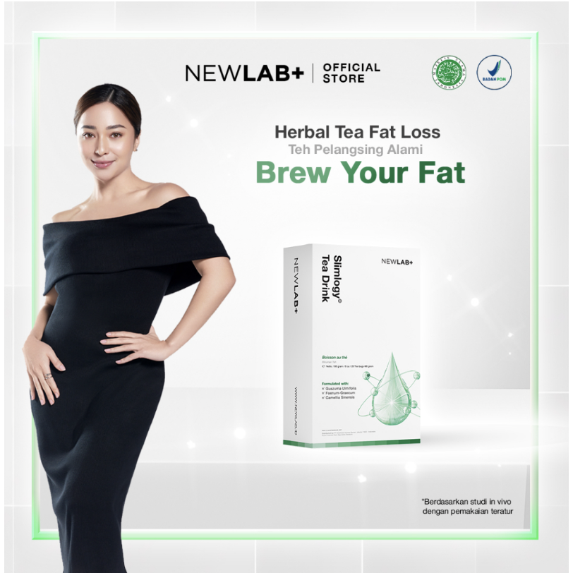 Original TEH DIET DETOKS | NEWLAB Slimlogy Tea Drink | Beaudelab Slimming &amp; Detox Green Tea | Suplemen pelangsing herbal | Makanan diet