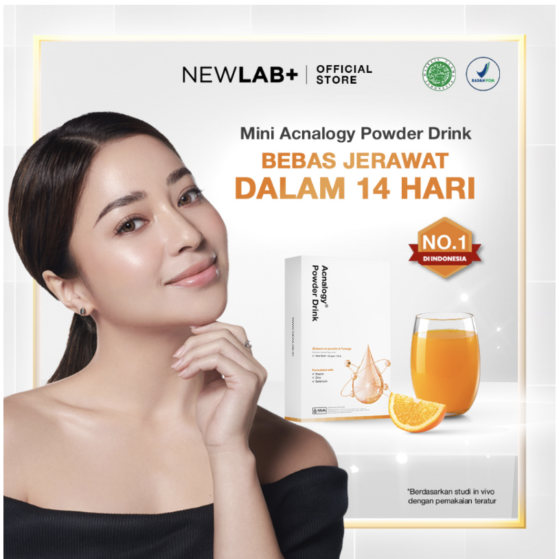 NEWLAB Acnalogy Powder Drink | Obat Minum Jerawat | Minuman Antioksidan | Penghilang Bekas Jerawat | Acne Treatment Drink