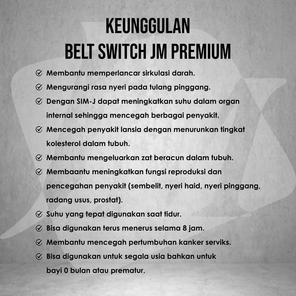 BELT SWITCH | JM PREMIUM | JM DOCTOR Sabuk terapi kesehatan BY JM Terapy made in Korea