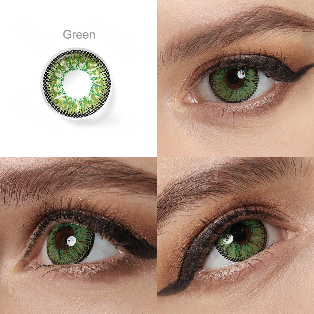 [COD] Cosplay Softlens Minus (-1.00 s/d -8.00) DIA 14.5MM Sepasang Lensa Kontak Big Eyes halloween Softlens Biru Soflens Hijau