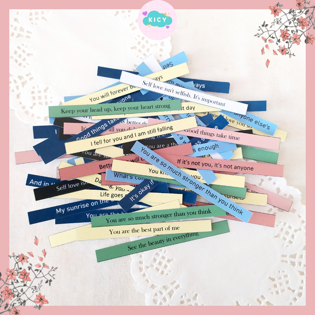 

[KICY] 10 Pcs Stiker Quote Words Sticker Kata-kata Dekorasi Scrapbook Notebook Journal DIY