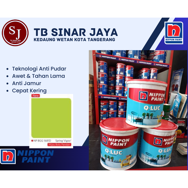 Cat Tembok Interior Qluc Cat Tembok Warna Nippon Paint Galon 5kg 5 Liter - NP BGG1681 Spring Vigour