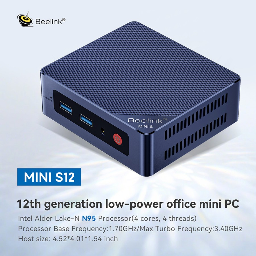 Beelink mini s12 8/256GB SSD intel N95 Intel alder lake Windows 11 Pro