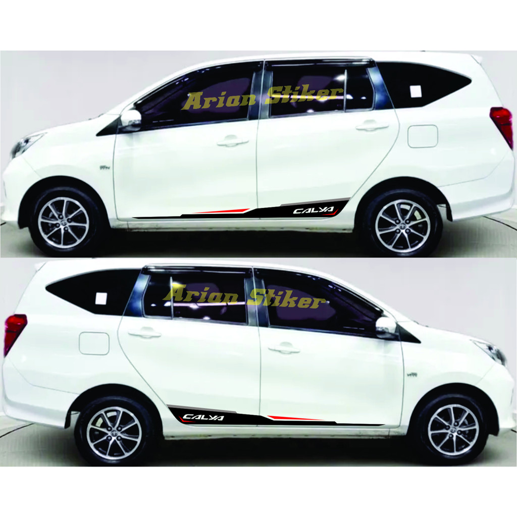 Stiker Cutting Mobil Calya Striping Variasi Bodi Samping Mobil Toyota Calya Terlaris