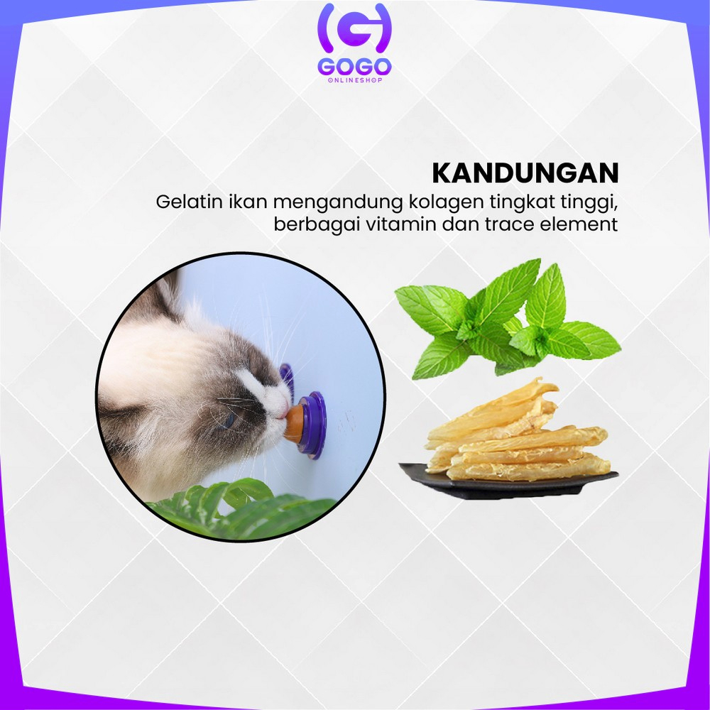 GOGO-C846 Cemilan Kucing Bola Catnip Snack Permen Bola Vitamin Cemilan Anabul Anti Stress / Makanan Hewan Catnip Snack Kucing Toys