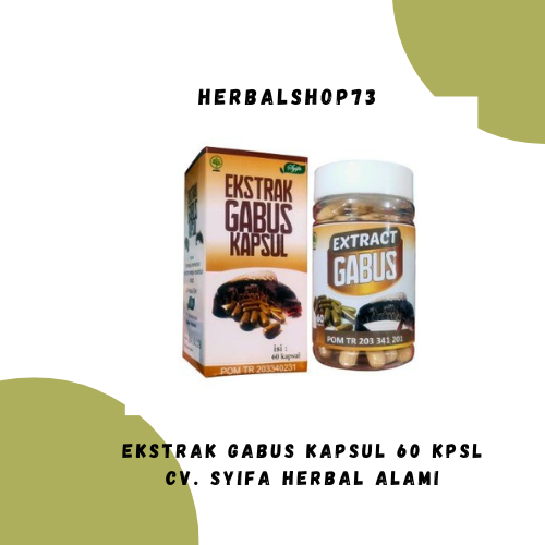 Ekstrak Ikan Gabus SYIFA BPOM 60 Kapsul - Kapsul Albumin Ikan Kutuk Gabus Syifa Herbal Alami