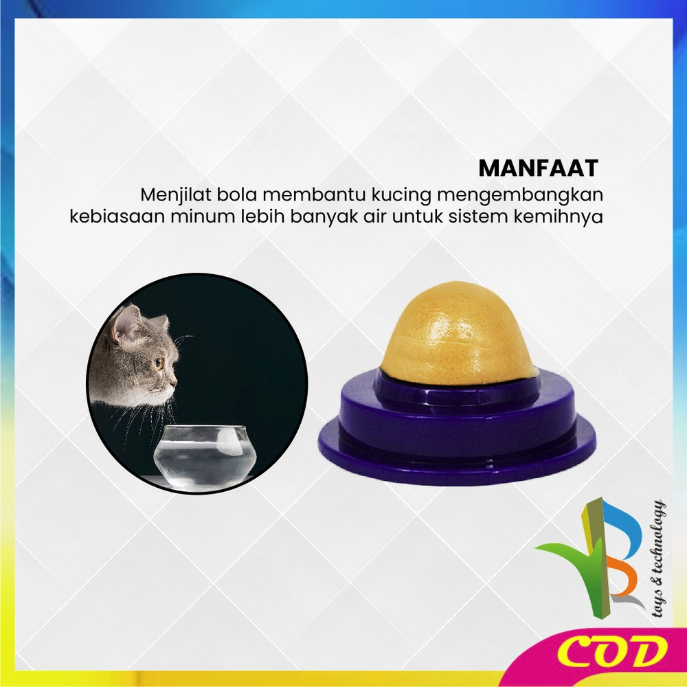 RB-C846 Cemilan Kucing Bola Catnip Snack Permen Bola Vitamin Cemilan Anabul Anti Stress / Makanan Hewan Catnip Snack Kucing Toys