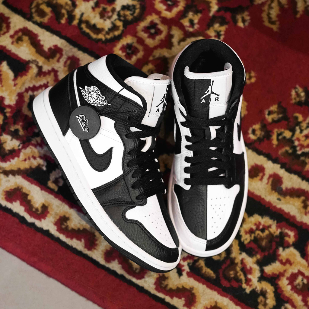 Air Jordan 1 Mid Split Black White