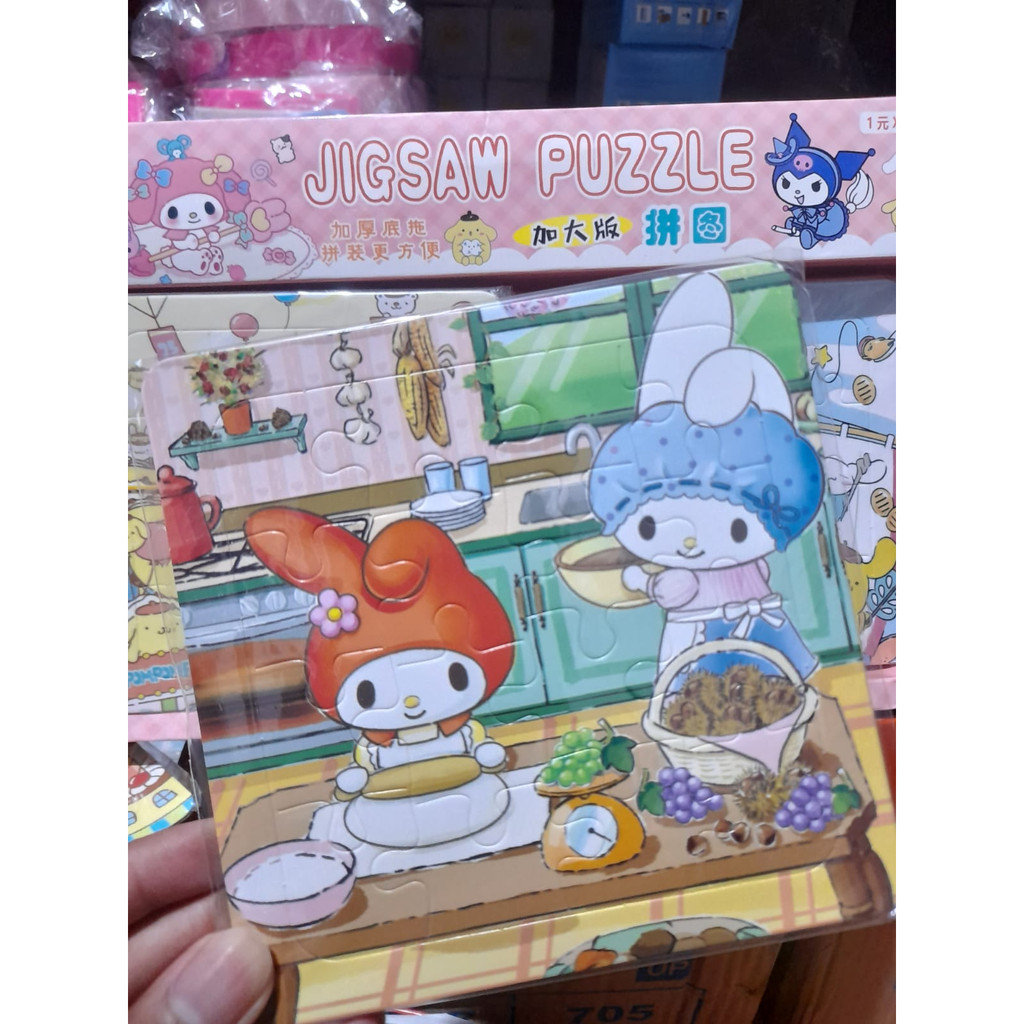 Puzzle Jigsaw Sanrio Kuromi Melody Hello Kitty Cinamonroll  Kreativitas Anak / Mainan Anak Puzzle Wooden Jigsaw Mainan Puzzle Jigsaw / Mainan Anak Susun Puzzle Karton