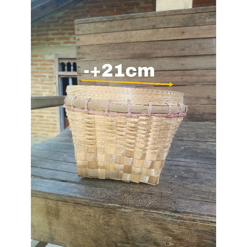 Tenggok bambu/Dunak bambu/bakul bambu berkualitas -+21cm