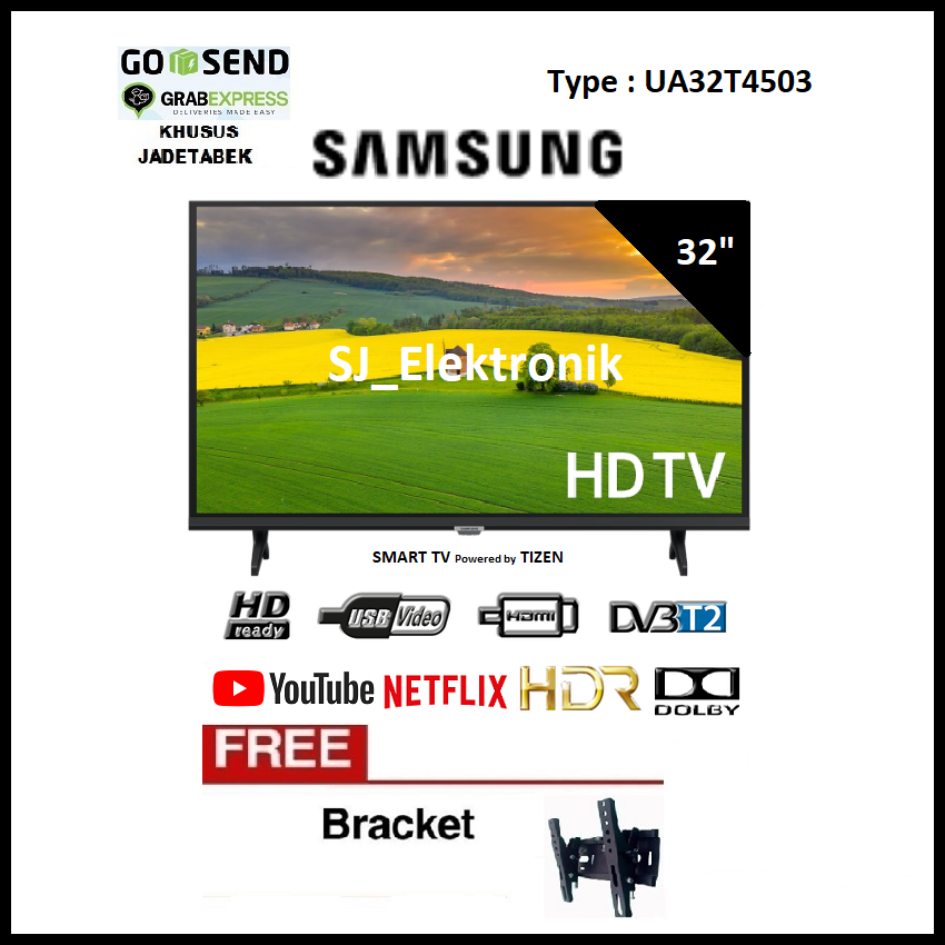 Braket + LED TV Samsung 32T4503 SmartTV 32 Inch UA32T4503 HDTV