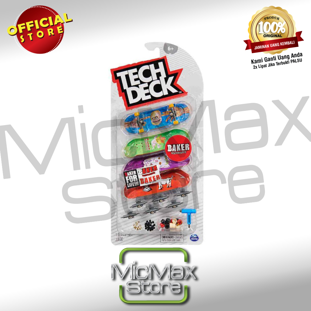 Tech Deck Ultra Deluxe 4 Pack Baker Skateboards SM99868