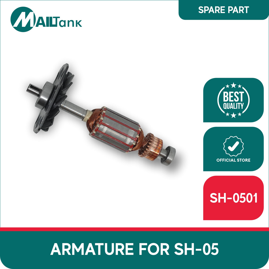 MAILTANK SH0501 ARMATURE MESIN GERINDA ORIGINAL / ANGKER GERINDA / ARMATUR GERINDA