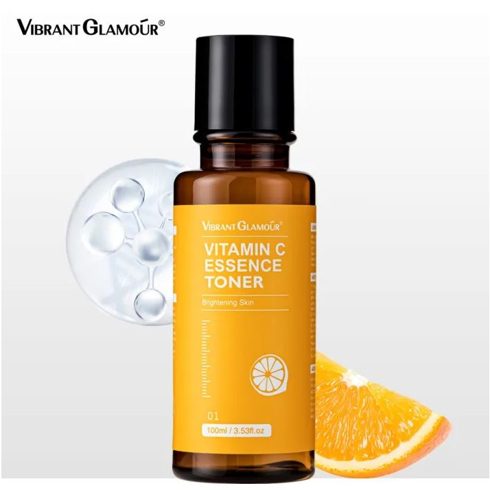 VIBRANT GLAMOUR Vitamin C Toner 100ml Memutihkan Melembabkan Mencerahkan Warna Kulit Fading Dark Spots