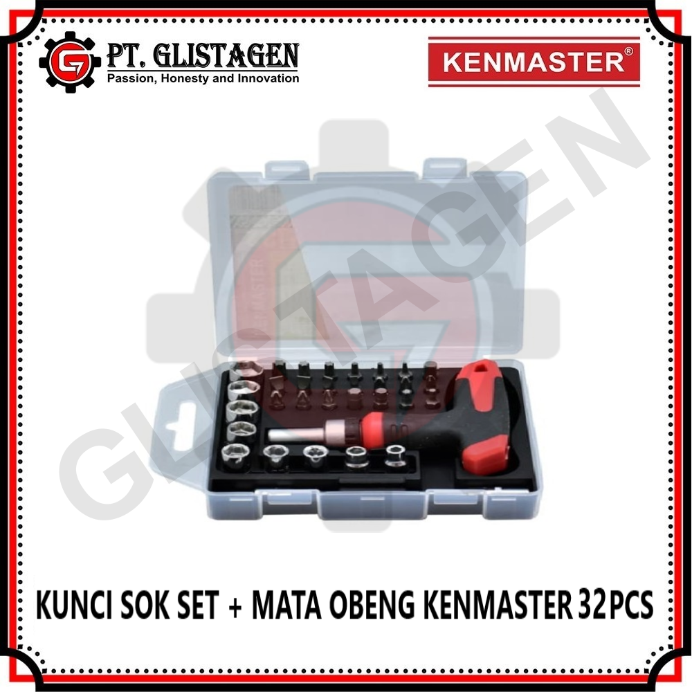 TOOL KIT KENMASTER 32 PCS KUNCI SOK SET &amp; MATA OBENG