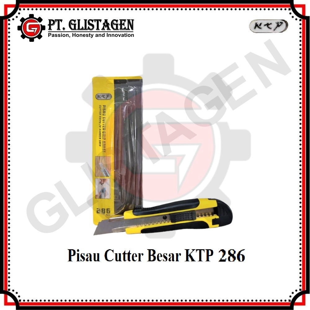 KTP 286 Pisau Cutter Besar Alat Pemotong Kertas Karton ATK Jumbo 18mm