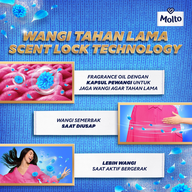 Molto Pelembut &amp; Pewangi Pakaian Softener Konsentrat Parfum +Protect Morning Fresh 1.6 L