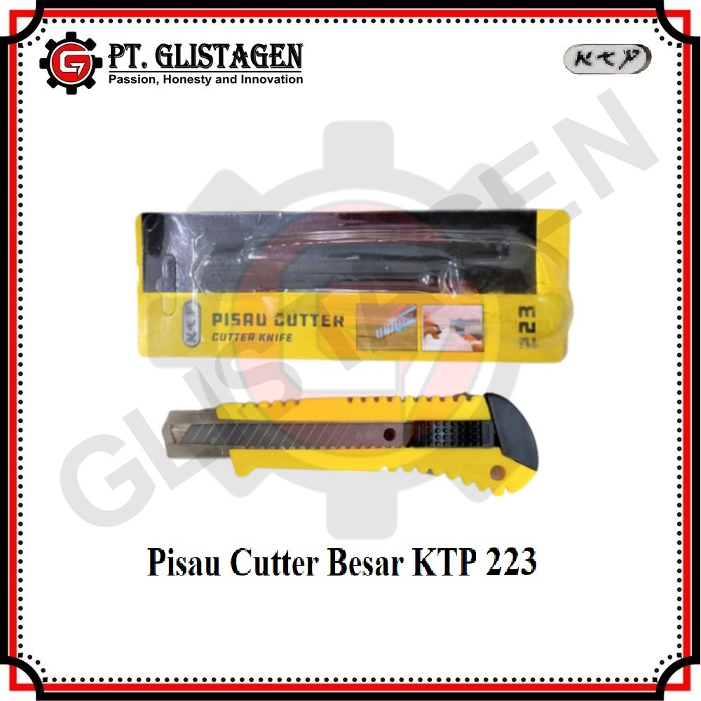 KTP 223 Pisau Cutter Besar Alat Pemotong Kertas Karton ATK Jumbo 18mm