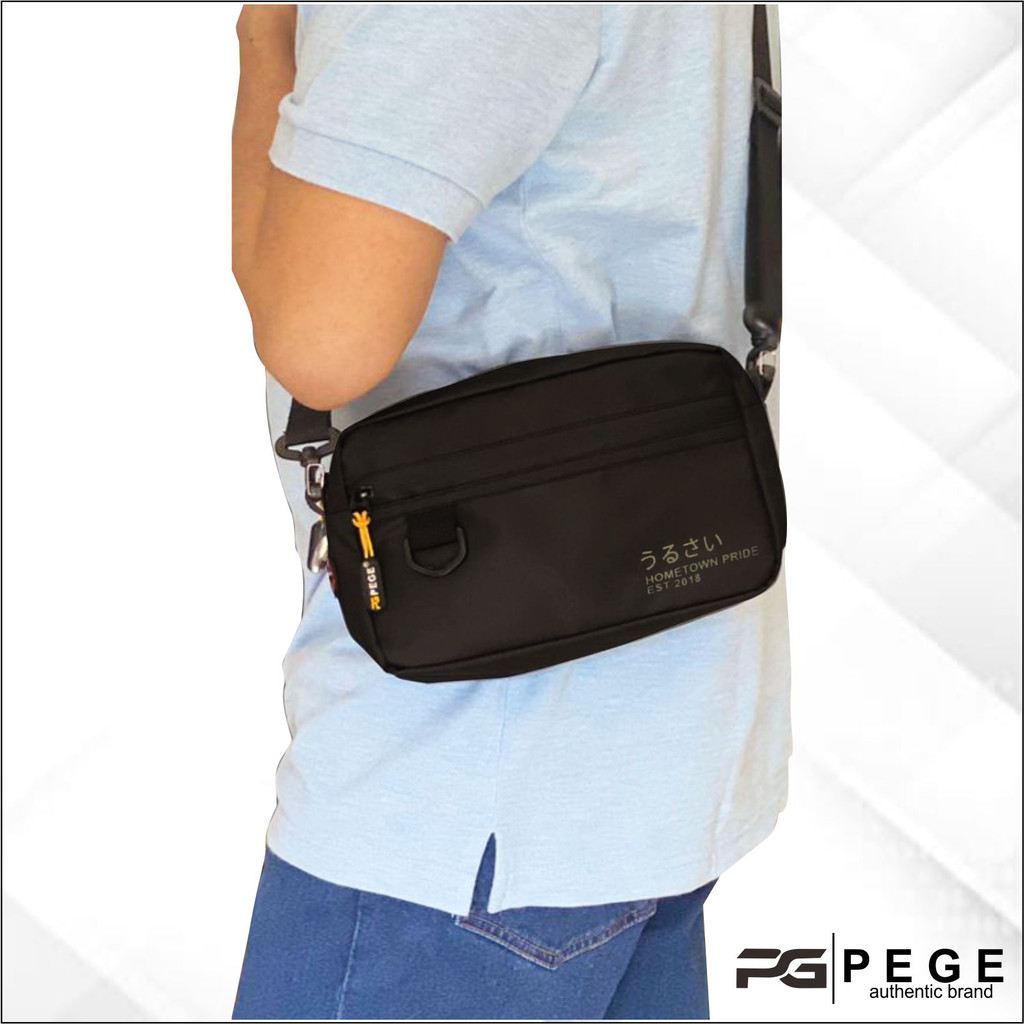 Tas Selempang Bahu Waterproof Anti Air Model 2in1 PEGE Javer Bisa Untuk Slingbag Dan Pouch - PG 8962