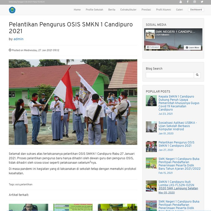 Source Code Web Portal dan Profile Sekolah Berbasis Codeigniter 3