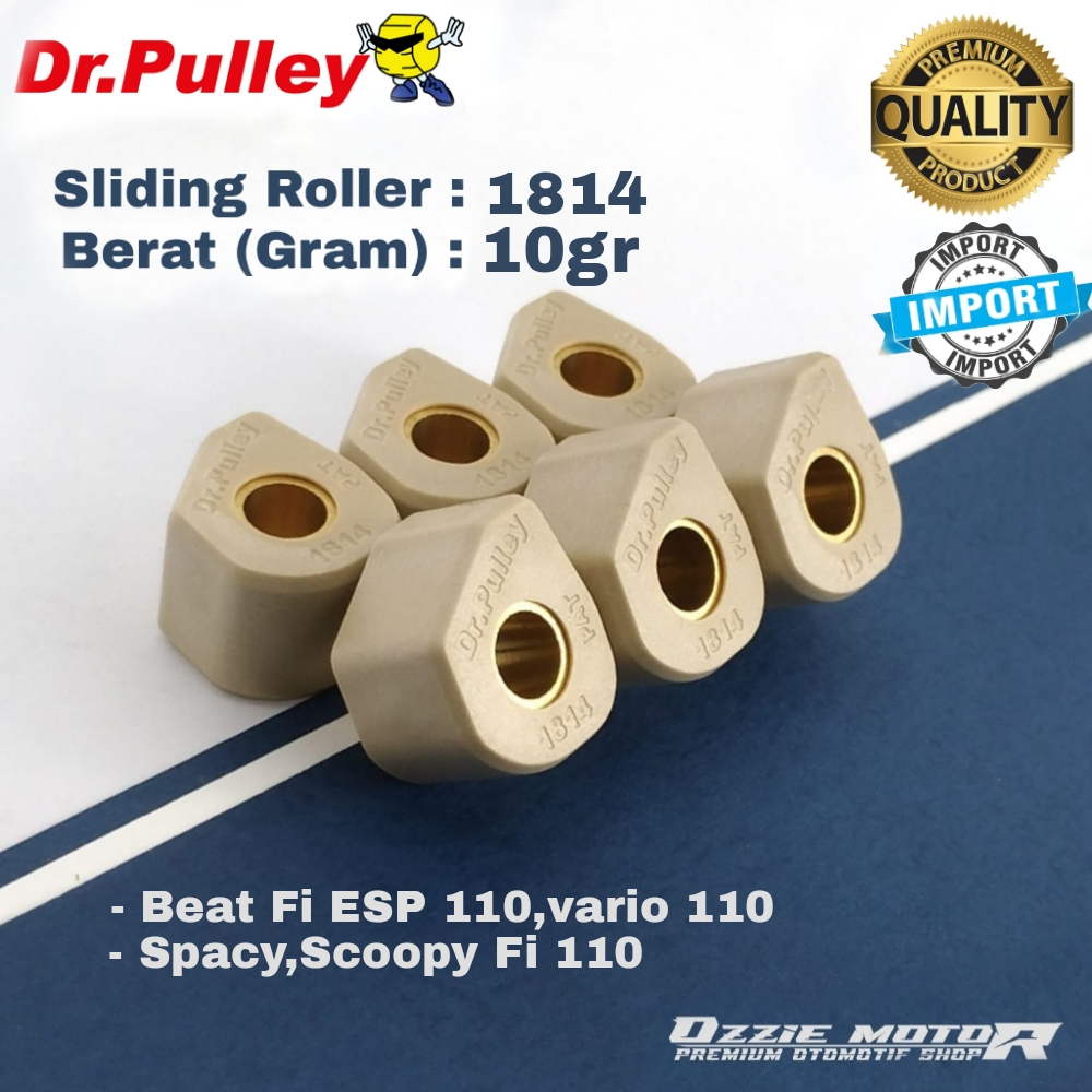 DR PULLEY 1814 SLIDING ROLLER BEAT FI VARIO FI SPACY FI 110 KYMCO 7gr s/d 14gr