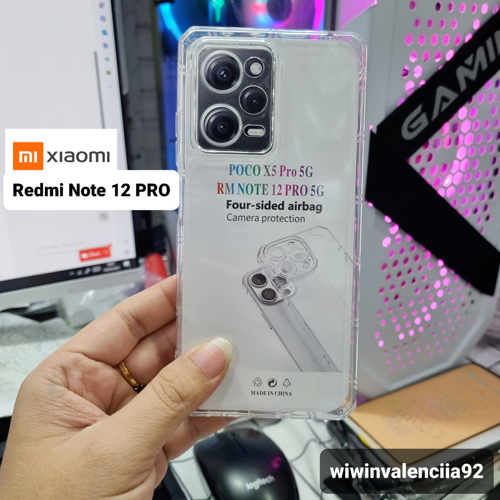 BARU TPU TEBAL [ Case KOTAK ] Xiaomi Redmi Note 12 12Pro POCO X5 5G Softcase Bening Crack/Soft Casing AirBag Anti Fall Protecth Camera/Silikon-Silicon-Silicone Glossy Transparent-Transparan Bumper KINGKONG HD SQUARE EDGE CLEAR Galaxy Original ORI Murah 5G