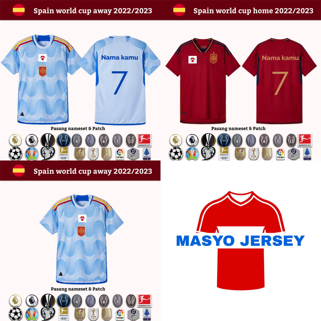 JERSEY SPANYOL PIALA DUNIA 2022 - SUPORTER VERSION
