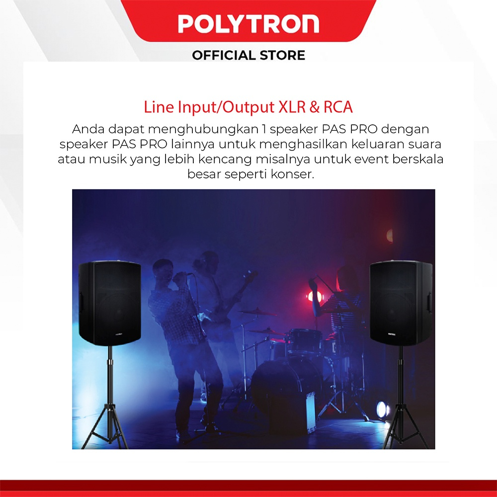 Speaker Active Bluetooth Polytron PAS PRO15F3