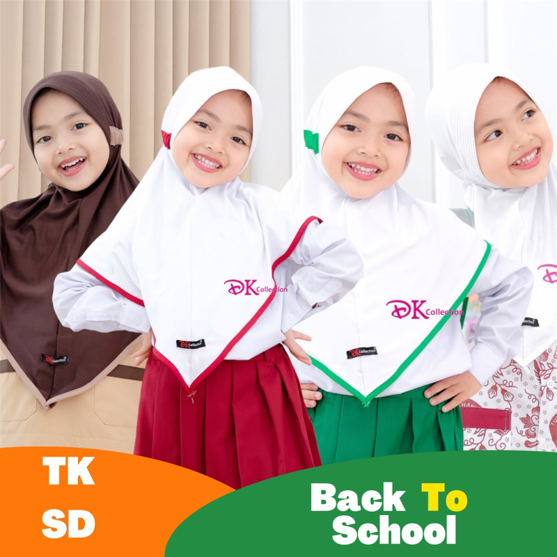 Hijab anak Sekolah Jilbab Sekolah Serut Jersey