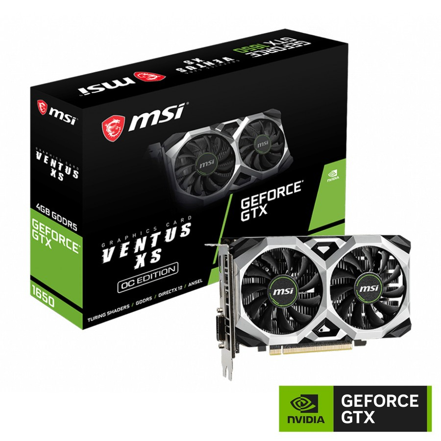 VGA MSI GeForce GTX 1650 Ventus XS OC V1 4GB DDR6