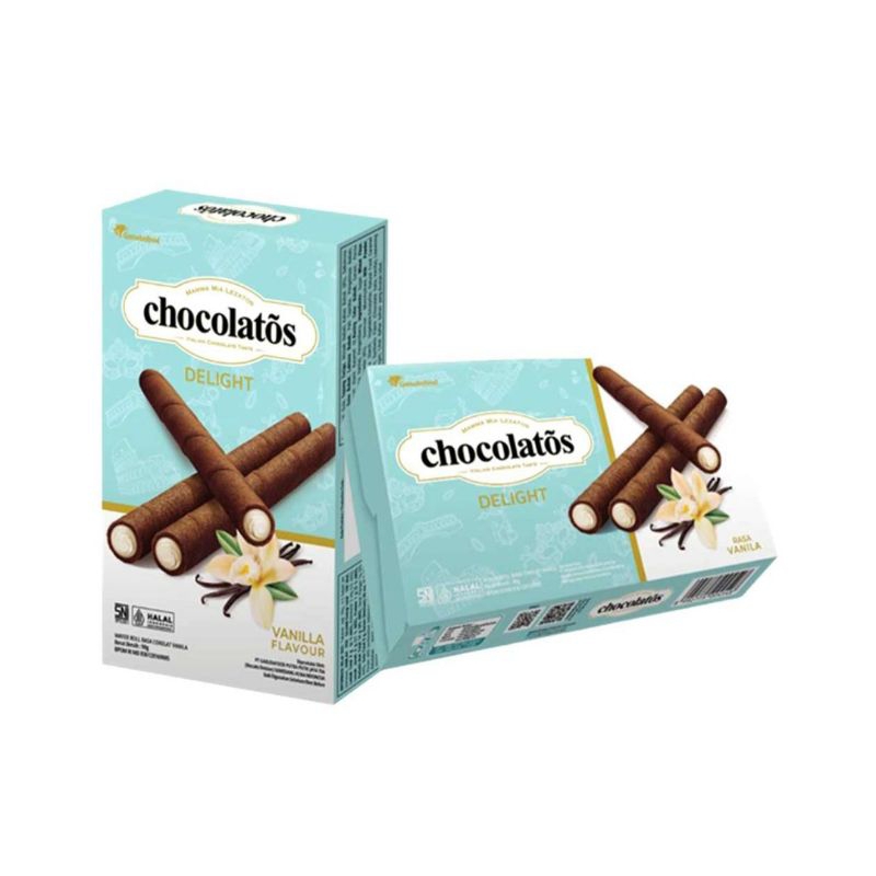 Chocolatos Wafer Roll Delight Vanilla 90g