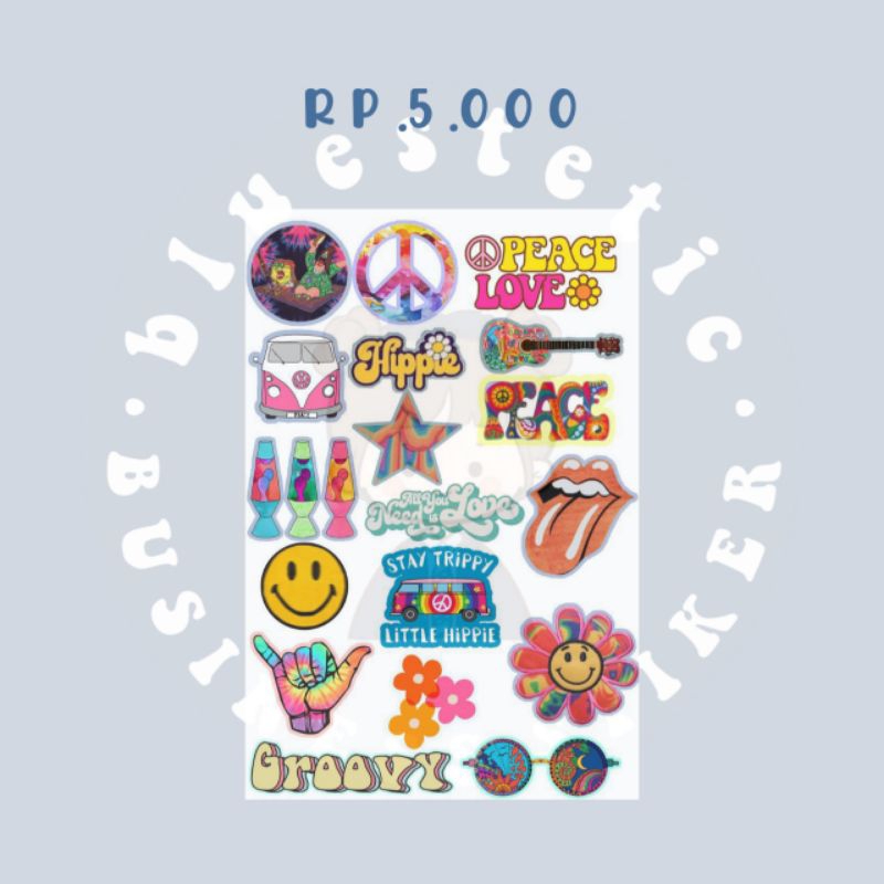 

[BLUESTETIC] STIKER Random aesthetic | isi 18/pcs Deco Stiker DIY scrapbook stiker jurnal diary