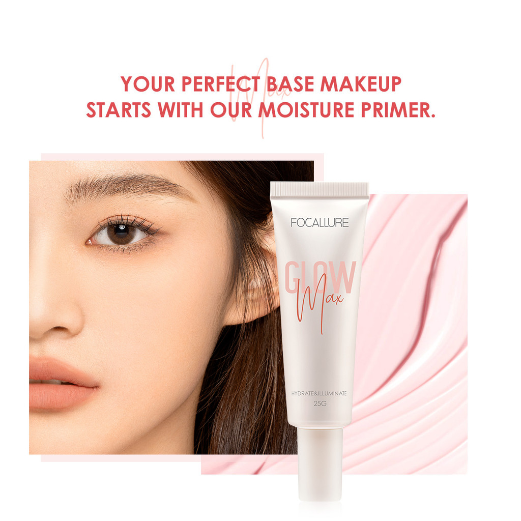 Focallure Glow Primer Pelembab/Pengontrol Minyak/Mencerahkan warna kulit