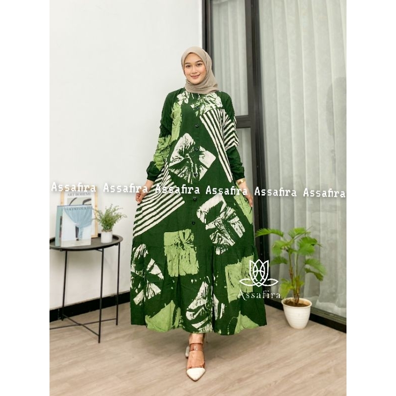 GAMIS TWILL RAYON KANCING FULL BUSUI FLOY LD 110 KAIN ADEM TEBAL TERBARU KEKINIAN DAN TERLARIS//HOME DRESS DAILY//GAMIS CANDIMEKAR MALAMAN ASLI PEKALONGAN