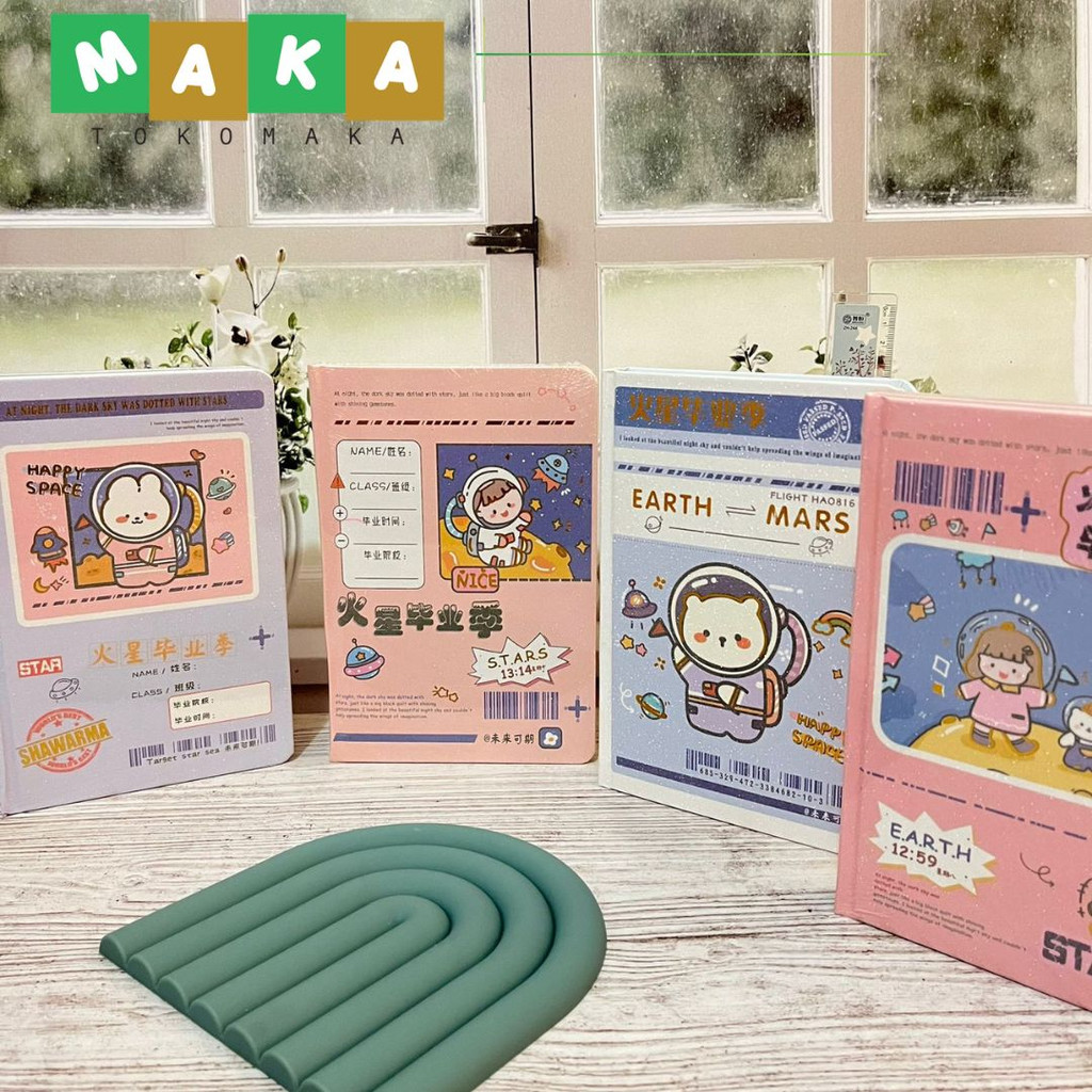 

buku sweet bunny astronot a5 buku catatan buku memo buku mini notebook perlengkapan sekolah alat tulis kantor