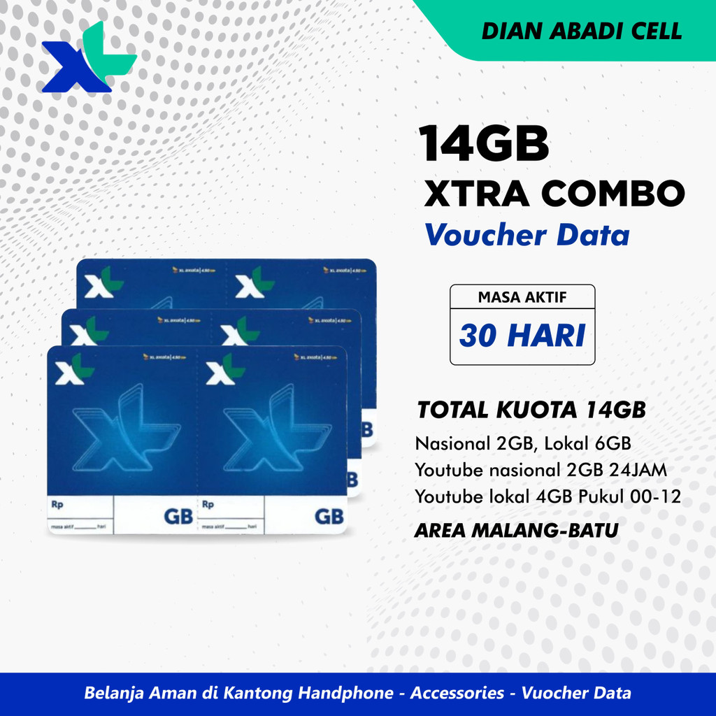 Voucher XL Xtra Combo 14GB/30HARI