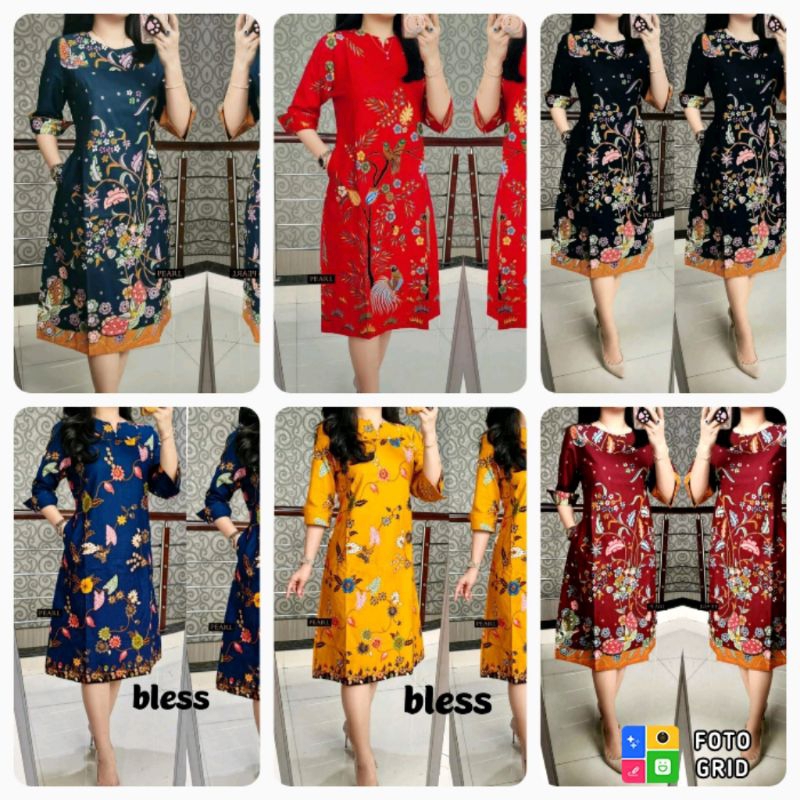 Dres batik wanita modern atasan batik pesta