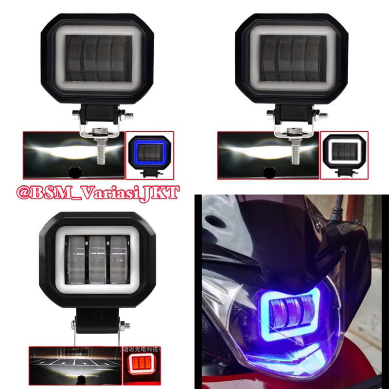 PROMO WORK LIGHT LAMPU TEMBAK SOROT LED CWL 2 MATA LENSA 4D CREE 20W 12-24V