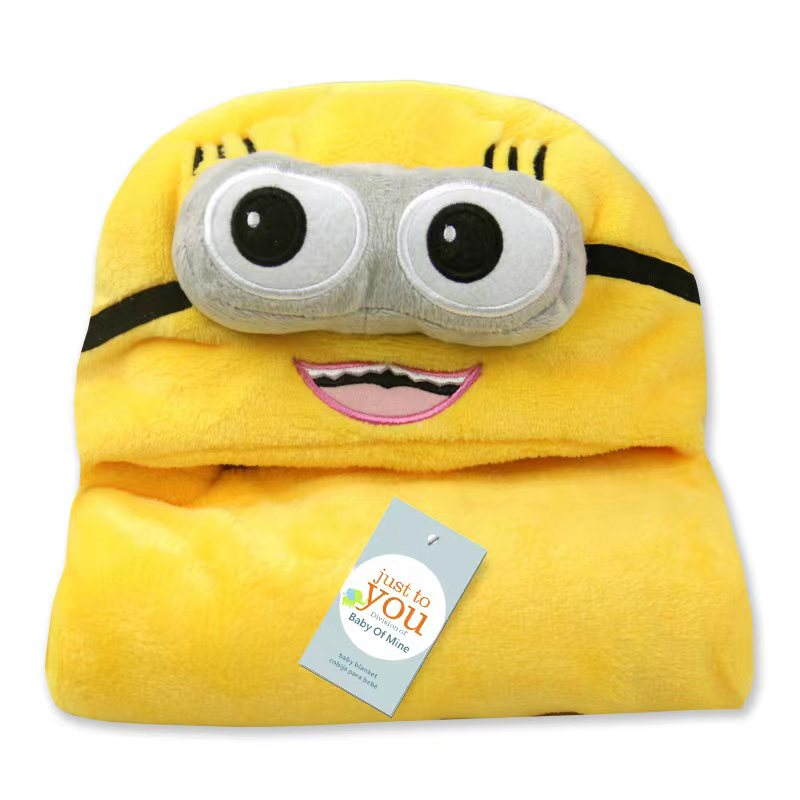 baby Selimut Bayi Topi boneka Karakter selimut karakter Hoodie Baby Blanket 3d