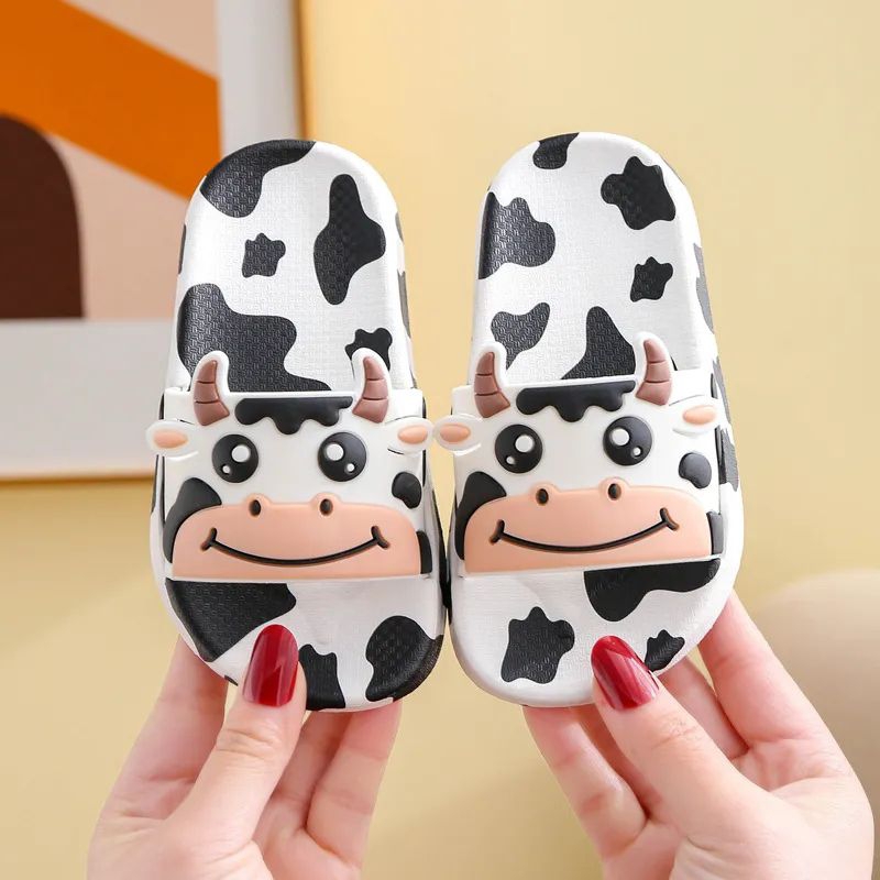 Sandal slop anak perempuan motif sapi terbaru