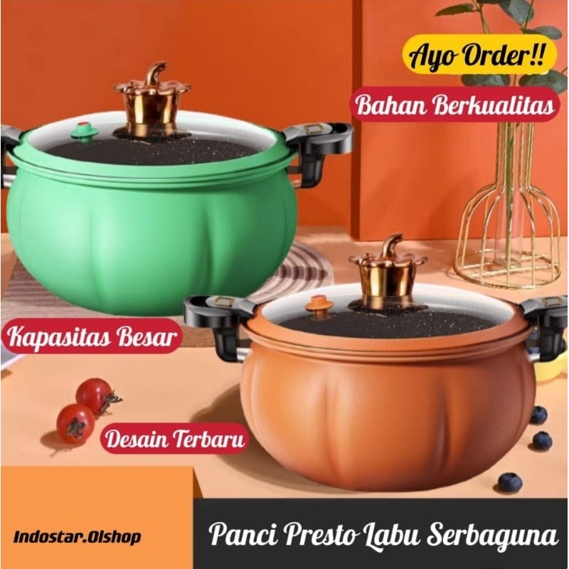 Panci Presto Model Labu Dengan Kapasitas Besar 8 Liter Bahan Batu Medis Premium Quality⭐ IndoStar ⭐